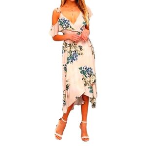 ASTR Floral Ruffle Maxi Dress